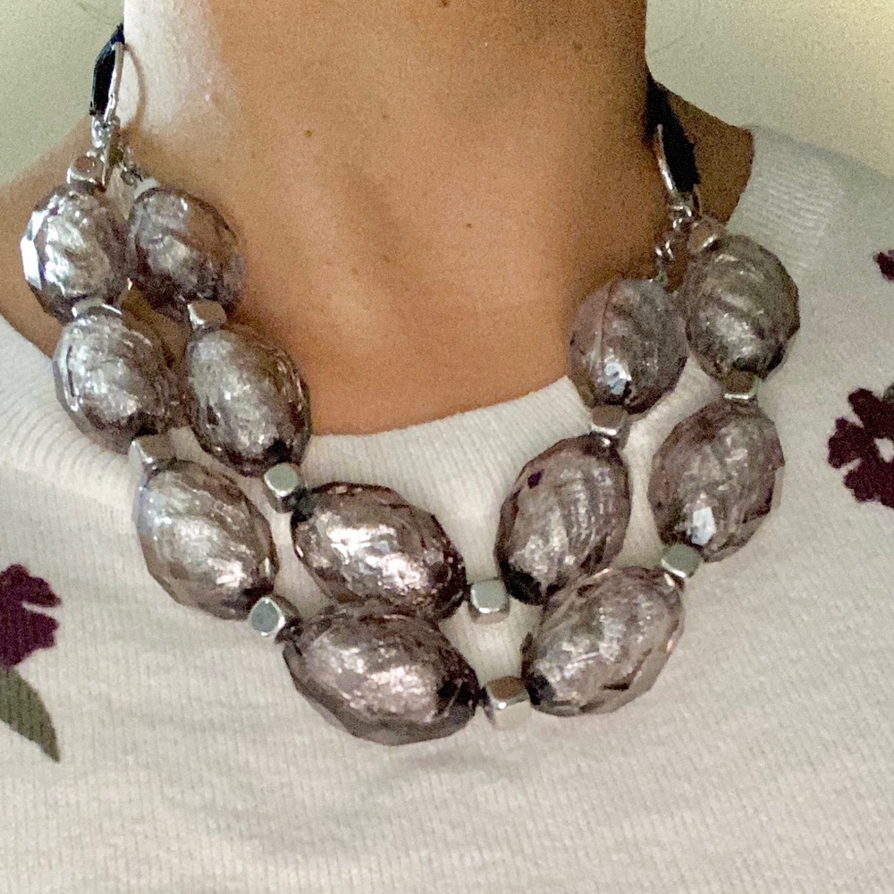 Needed ribbon necklace